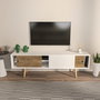 Hanah Home Ecrin Soporte de TV Blanco y Nogal